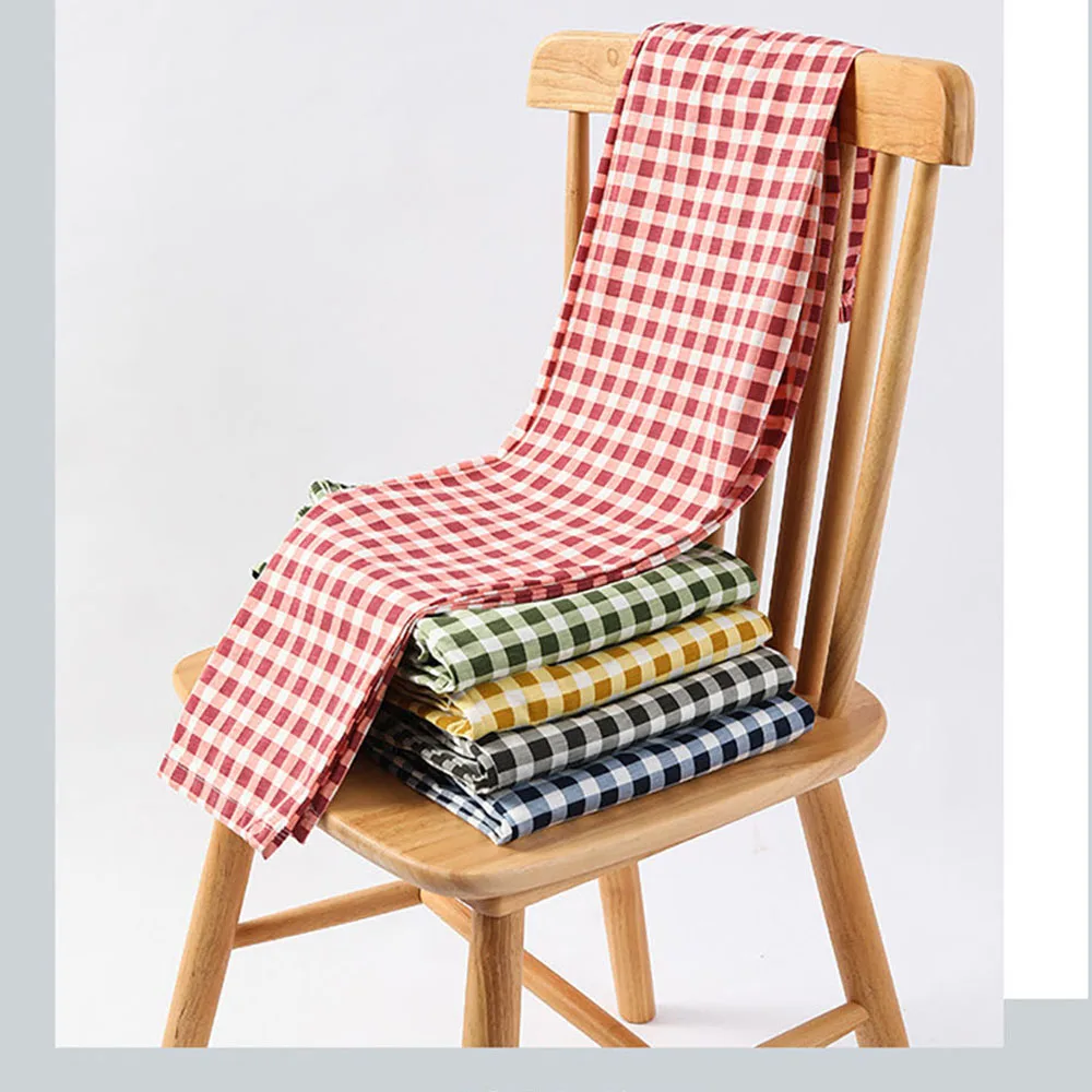 4XL Big Size Plaid Pajama Pants Women 100% Cotton Sleeping Sleepwear Spring Autumn Comfortable PJ Pyjama Pants With Two Pockets