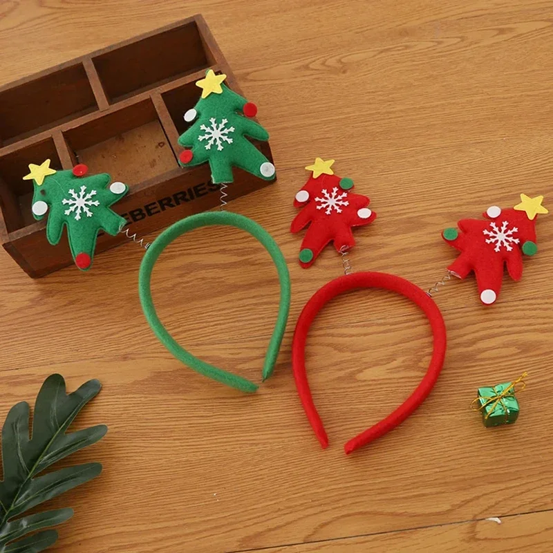 Christmas Headbands Xmas Hat Santa Hairband Xmas Girl Favor Gifts Head Hair Band Merry Christmas Decor Hairband Hair Hoop