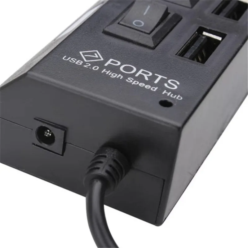 개별 전원 스위치가 있는 7포트 USB 데이터 허브-7홀 USB 확장 스플리터 데스크탑 노트북 및 홈 오피스용 휴대용 허브