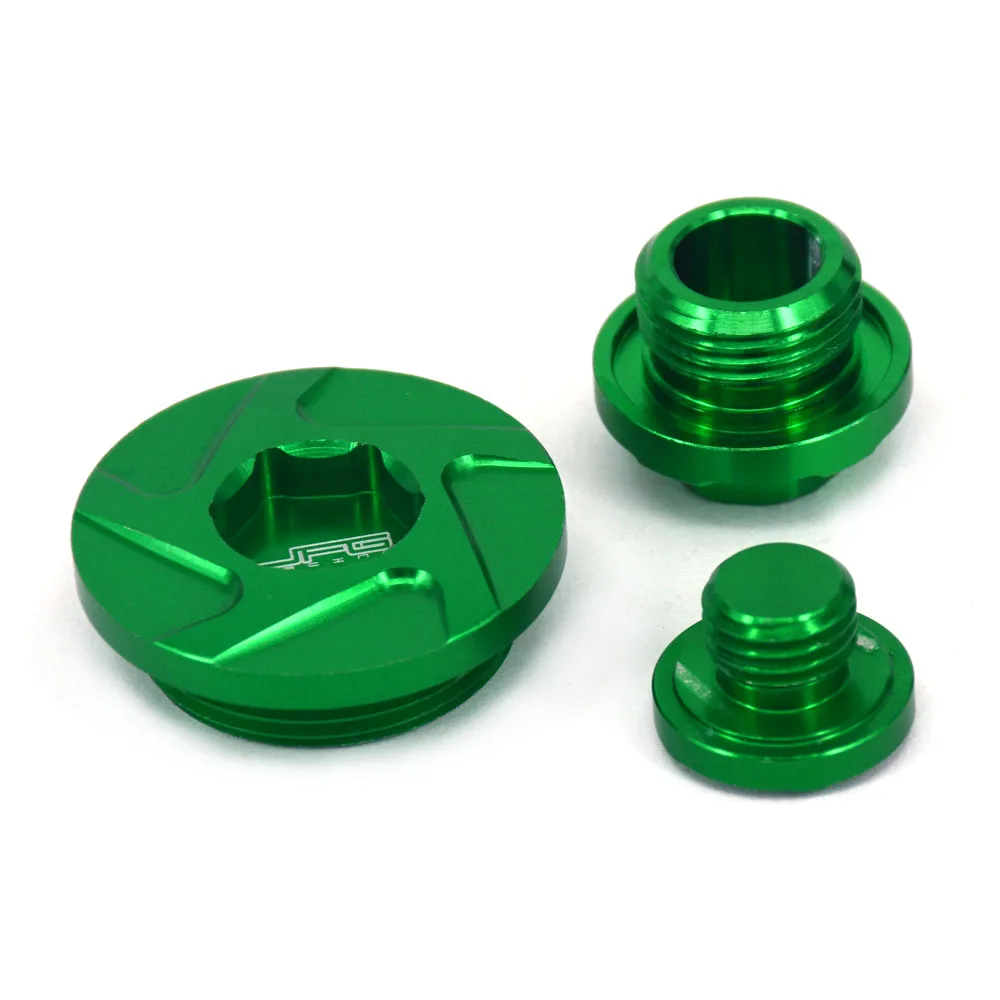 Motorcycle Engine Cover CNC Billet Engine Timing Cover Oil Filter Plugs Bolts Set for KAWASAKI KX250F KXF250 KXF 250 KX450F KXF450 450 KLX450R KLX 450R