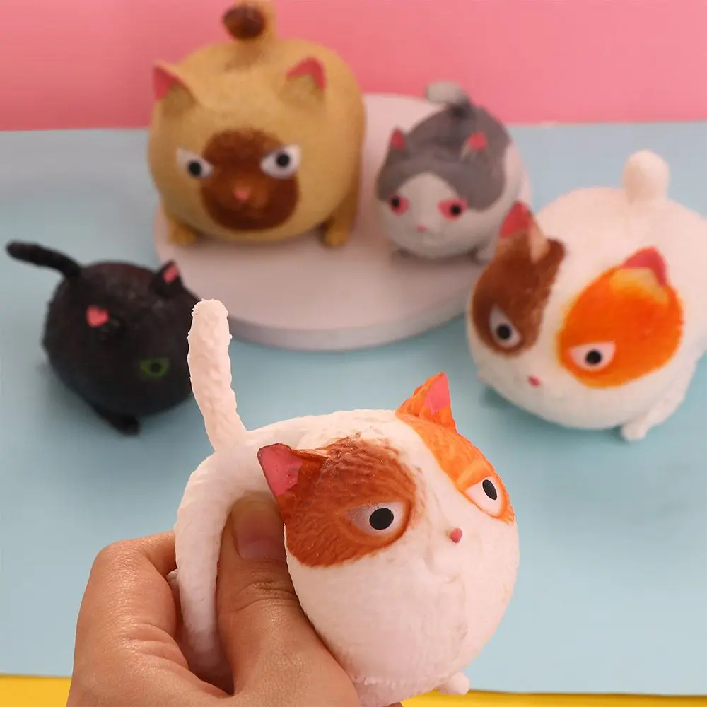 

Cute Soft Sensory Cat-shape Antistress Mini Animals Squeeze Cat Toy Stress Relief Balls Squeeze Animals Fidget Cat Toys