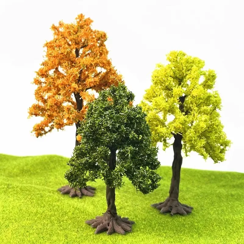 Creative handmade DIY building model Sandtable model tree height 10-28cm model green tree train railway railroad layout 1:87 2