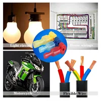 120 ชิ้น/ล็อต T1T2T3 Quick Splicing ขั้วต่อสายไฟ, T ประเภทไม่มีแถบฉนวน Terminal Block Kit 6