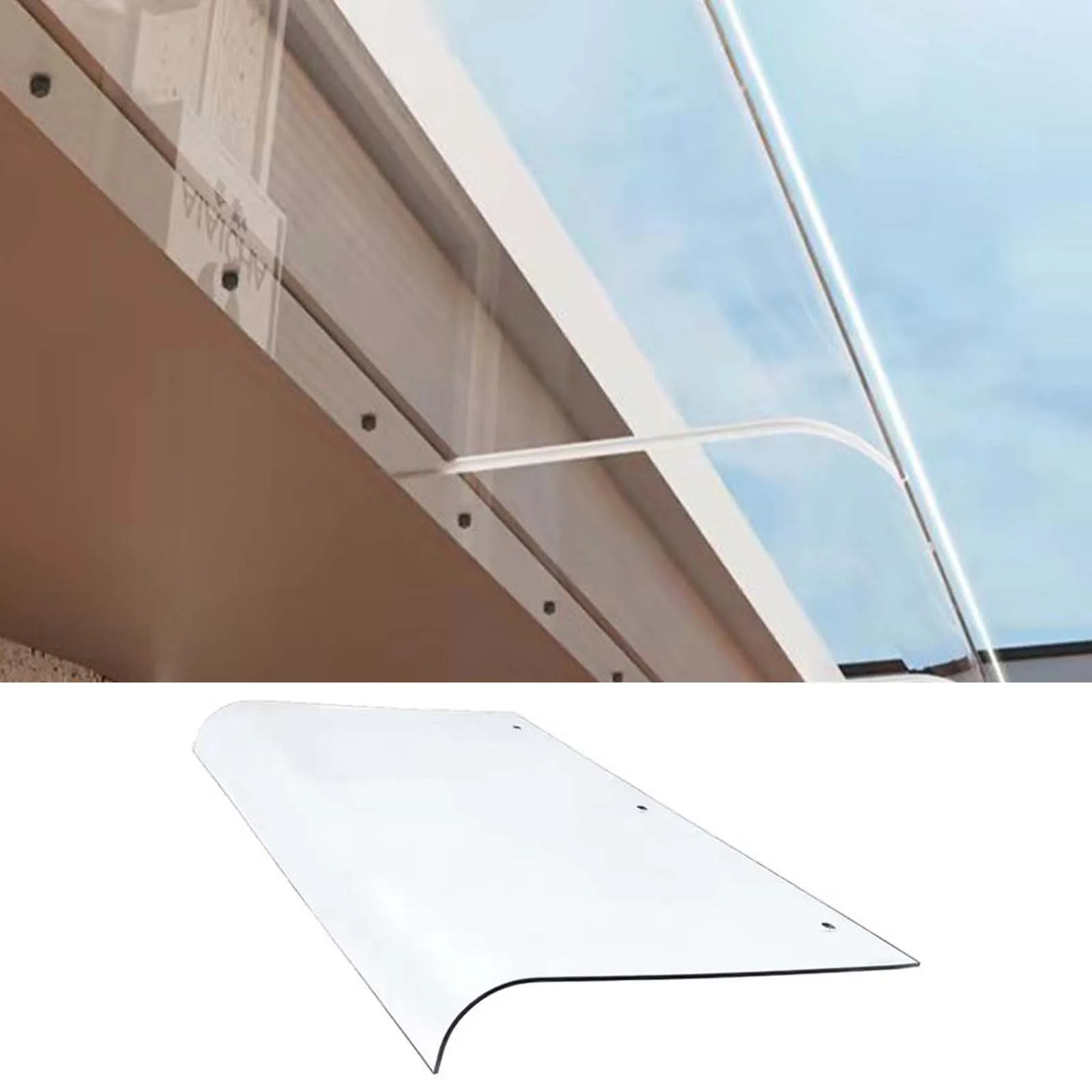 Window Awning Window Canopy Door Awning Shade Transparent Porch Awning Durable Wall Mounted with Screws Sturdy Outdoor Garden PC Door Canopy