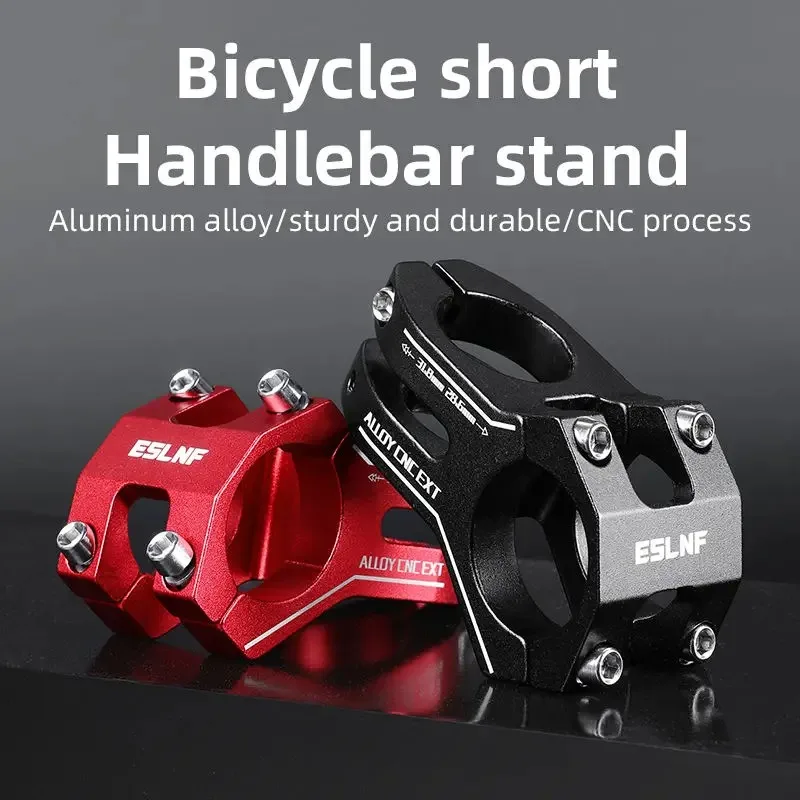 Bicycle Stem ESLNF 31.8 Stem 45mm Bike Short Stem CNC Aluminum Mountain Bicycle Handlebar Bicycle Road Bike MTB BMX