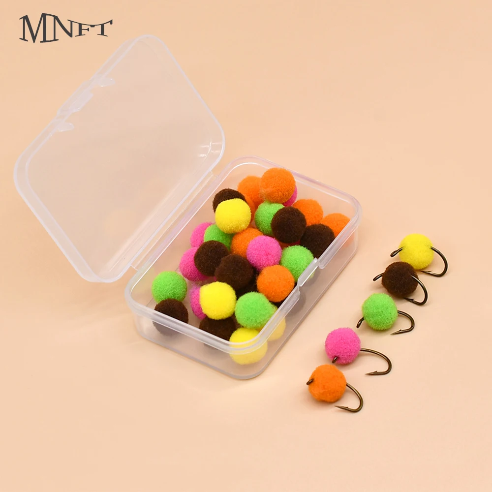 MNFT 10mm 50 Teile/schachtel Bug Ei Forelle Angeln Fliegen Materialien Multi-Farben Forelle Lachs Fliegen Fliegen angeln Lockt Binden Material