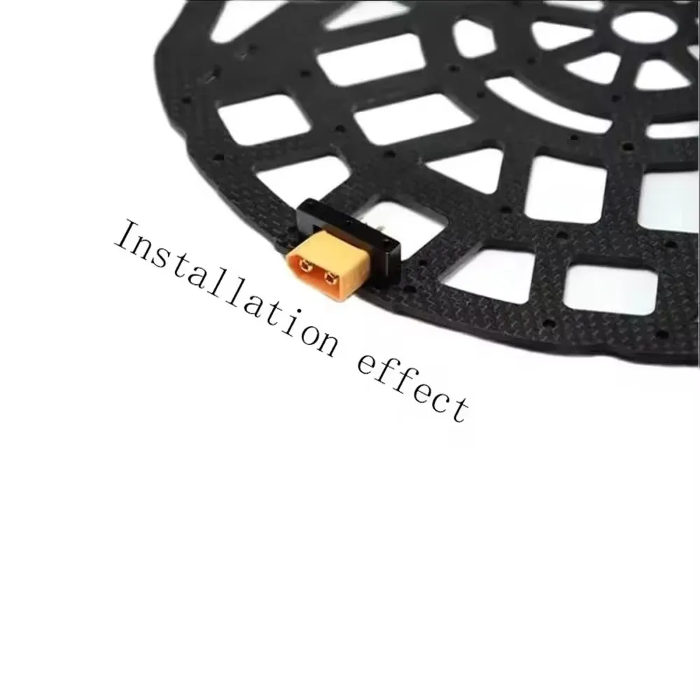 Vue éclatée du support de fixation XT60 XT90 en alliage d'aluminium, avec connecteurs mâles et femelles