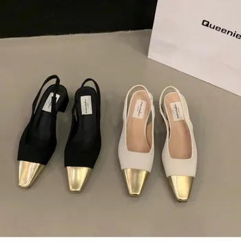 Scarpe da donna alla moda Scarpe eleganti da donna Sandali da sposa con tacco medio Scarpe da principessa a punta tutte abbinate 1