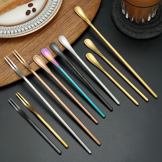 Cuillère en acier inoxydable à long manche créatif, café, thé, miel,  Cuillères de bar Assad Cuillère à thé, Ménage, Couverts, Outils de cuisine  - AliExpress