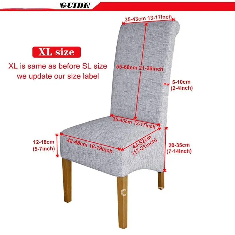 Extra Large Printed Chair Cover Stretchable Washable High Back Chair Covers For Wedding Christmas Banquet Dining Hotel Party