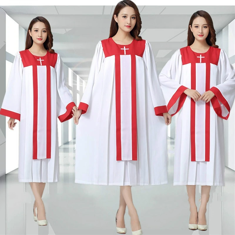 Christ Jesus Taught The Holy Clothes Long Sleeve Holy Verse Christian Costume Church Choir Singing High Quality Christian Robe