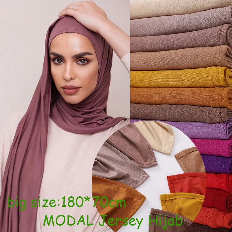 Plain Premium Long Modal Jersey Hijab Scarf Jersey Hijabs Scarve Women Cotton Jersey Hijabs Shawls