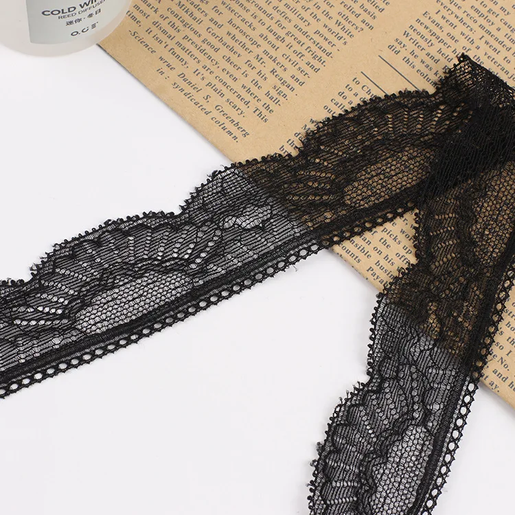 Elastic Lace Collar Cuff Accessories Lace Fabric DIY Pettiskirt Pet Clothing Skirt Curtain Home Textile Sewing Decoration m 12 9 meters 12 5 cm lace trim ribbon for garment curtain home textiles diy crafts trimming sewing lace fabric gray khaki