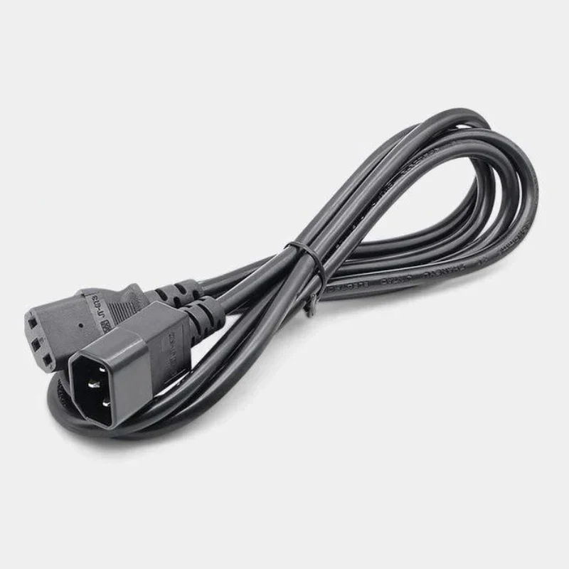 Câble Rallonge IEC C13 Vers C14 - 2 M, Noir, Pour PC, écran, Imprimante, Serveurs