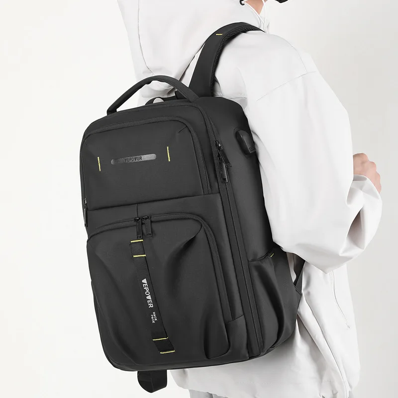 New Men's Fashion Business Backpack for College Students USB Cable Laptop Bag Lightweight Backpacks mochila hombre sac a dos