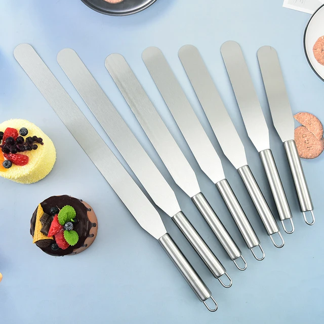 6/8/10 inch Stainless Steel Cake Spatula Butter Cream Icing Frosting Knife  Smoother Kitchen Pastry Cake Decoration Tools - AliExpress