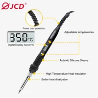 JCD 80W Electric Soldering Iron Kit LCD Display Temperature Adjustable 220V 110V With Solder Paste Iron Tips Welding Tools Set - Image 2