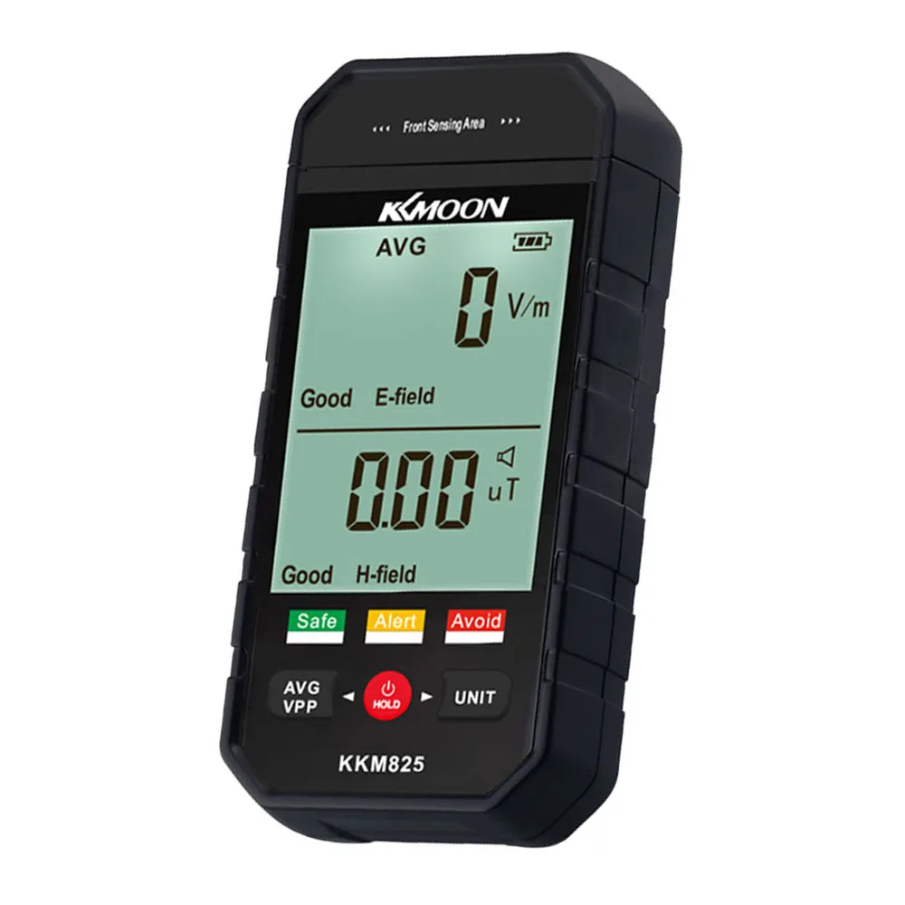 kkm825 Handheld Electromagnetic Radiation Tester Electric Field Magnetics Field Radiation Test Data Hold Sound Light Alarm