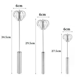 Semi - Automatic Self - Turning Egg Whisk - Versatile Hand Mixer (S - M - L)