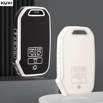 TPU 자동차 원격 키 케이스 커버 쉘 포브, 기아 카니발 2021 2022 세도나 카니발 KA4 EX SX LX 피에스타 2023 키리스 액세서리