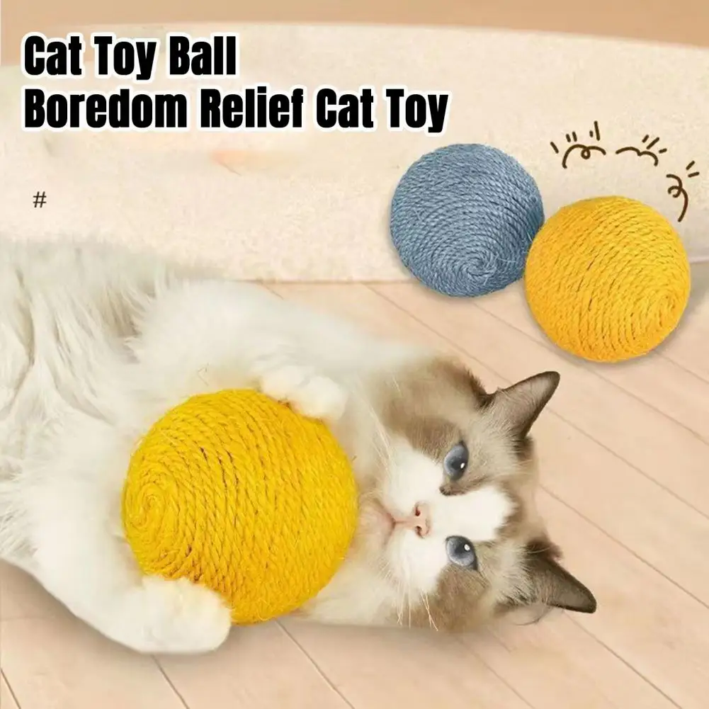 

Игрушка для кошек Sisal, сизальный мяч для снятия стресса и упражнений