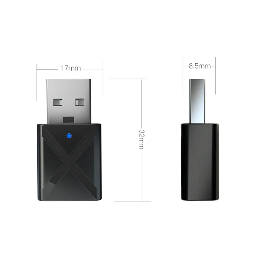 USB 5.0 송신기 수신기 2-in-1 휴대용 경량 무선 오디오 어댑터 헤드폰 스피커와 호환 가능