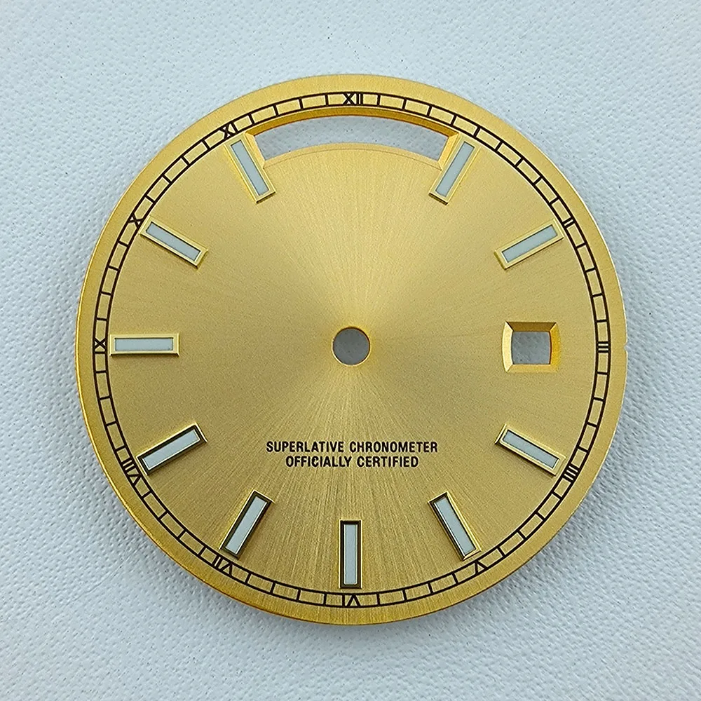Custom Green Luminous Watch Dial - 31mm Dial for Miyota Movements, Ideal for Watch Repair and Enhancement