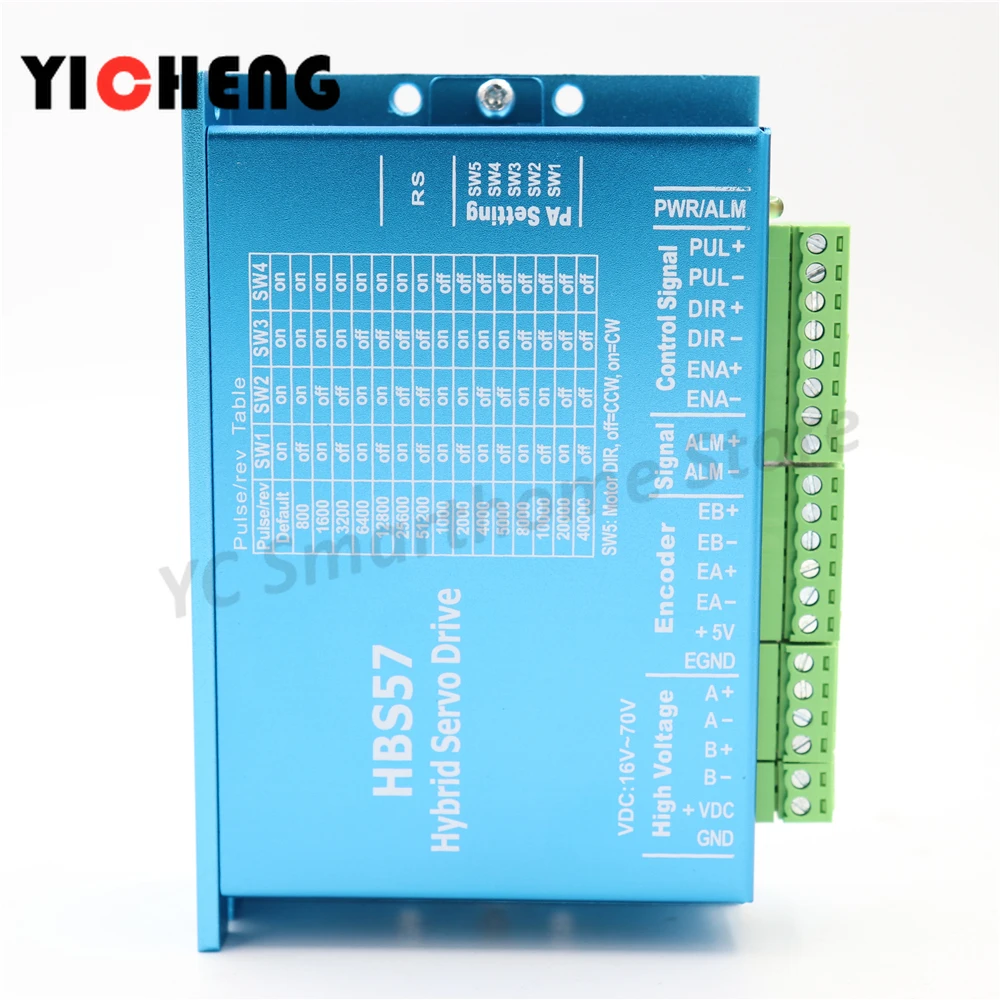 HBS57 closed loop servo motor controller hybrid stepping servo 16-70V DC power supply Maximum current 5A CNC controller