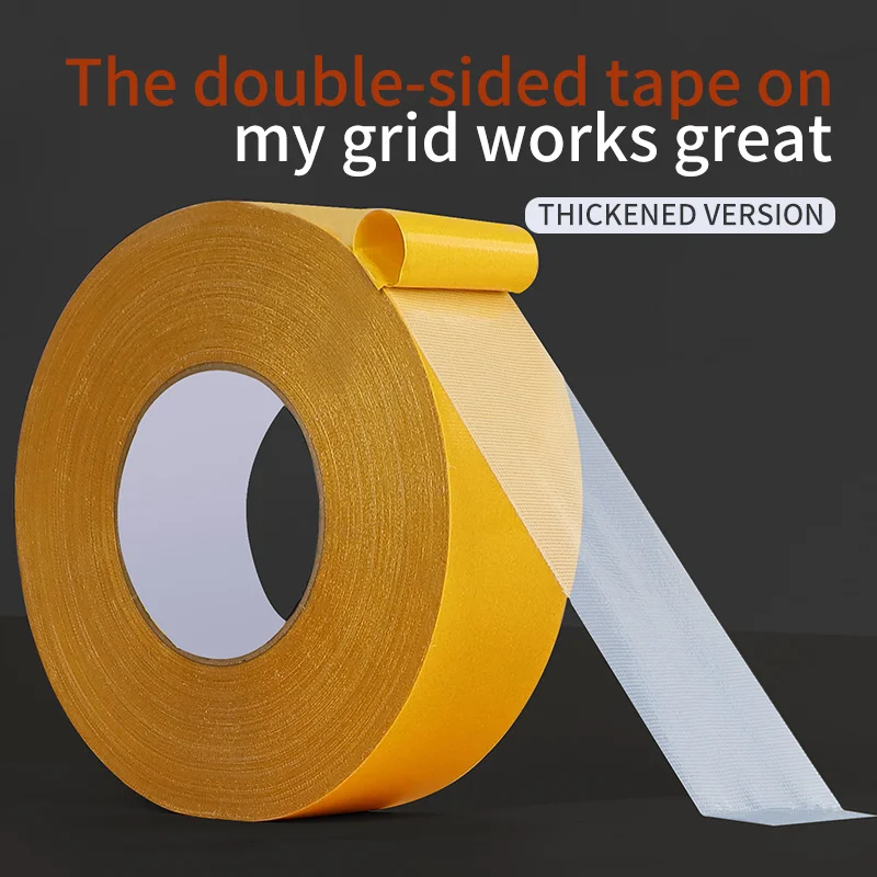 슈퍼 트레이스리스 카펫 접착제 양면 천 베이스 테이프 강력한 고정력 방수 투명 메쉬용