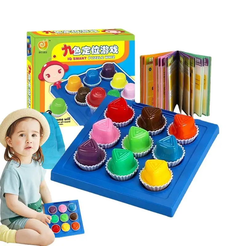 

Color Brain Game Educational Board Game Montessori Toys Enhance Logical Thinking For Girls, Boys Nine-Color Positioning Game