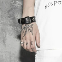 Cool Punk Bracelets Men Women Retro Bracelet Adjustable Wrist Belt Buckle Styles Cuff Bangle Bracelet for Party Club Daily Wear - Image 2