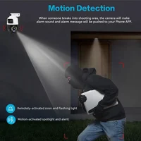 8MP 4K double objectif POE caméra IP PTZ double écran maison intelligente 360 °   Caméra IP de vidéosurveillance filaire détection de mouvement CCTV ICsee 4