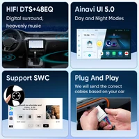 Ainavi autoradio pour Renault Kaptur Captur Clio Samsung QM3 2013-2020, Carplay sans fil, multimédia, Android Auto, stéréo 4G, 2din 5