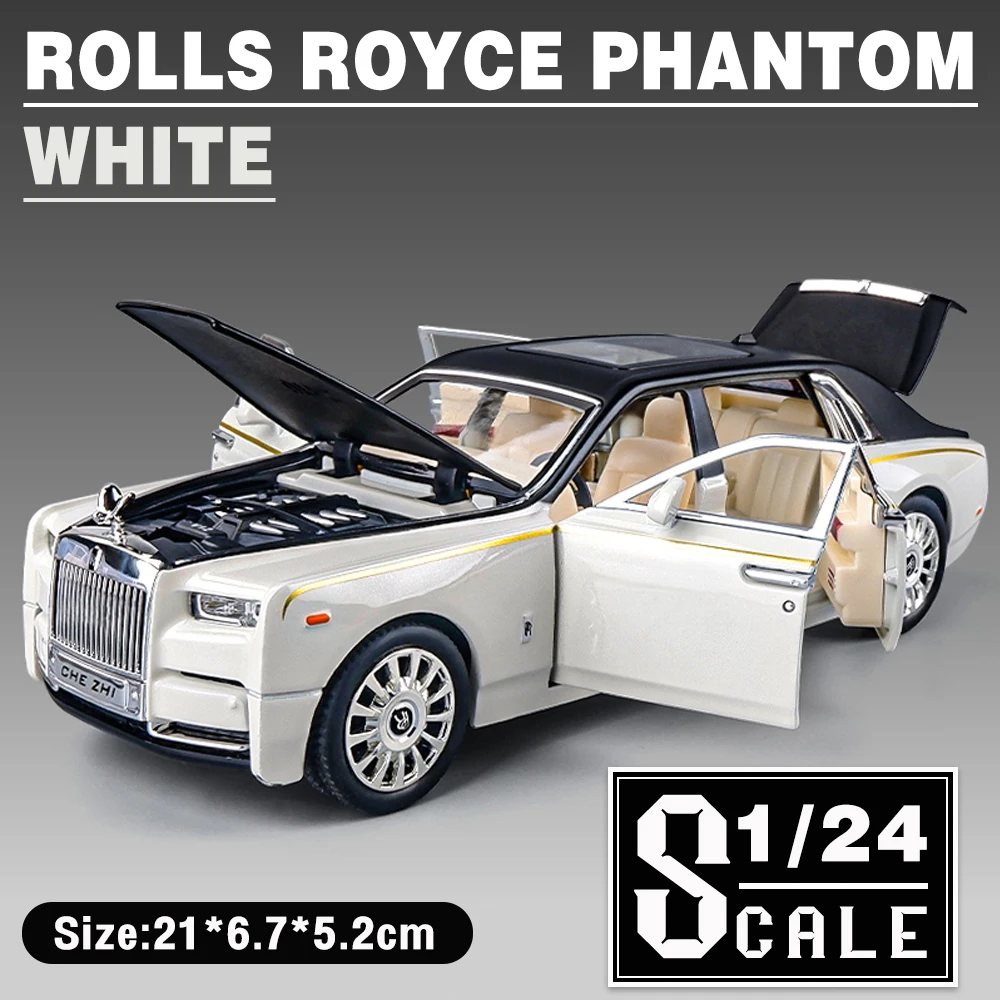 Scale 1/24 Rolls-Royce Phantom Metal Diecast Alloy Toys Cars Model For Boys Children Kids Gift 1:32 Vehicles Hobbies Collection hot wheels cars Diecasts & Toy Vehicles