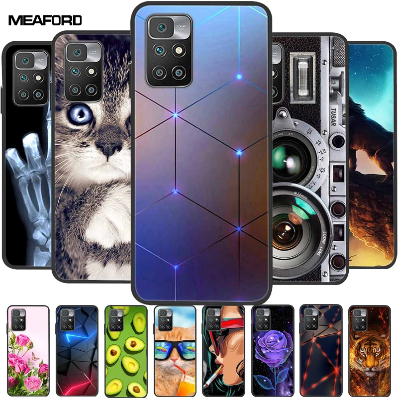 Per Redmi 10 2022 Custodie Fashion Soft Tpu Custodie Per Telefoni In Silicone Per Cartoni Animati Per Xiaomi Redmi 10 Prime Cover Posteriori 6.5 "Coqu