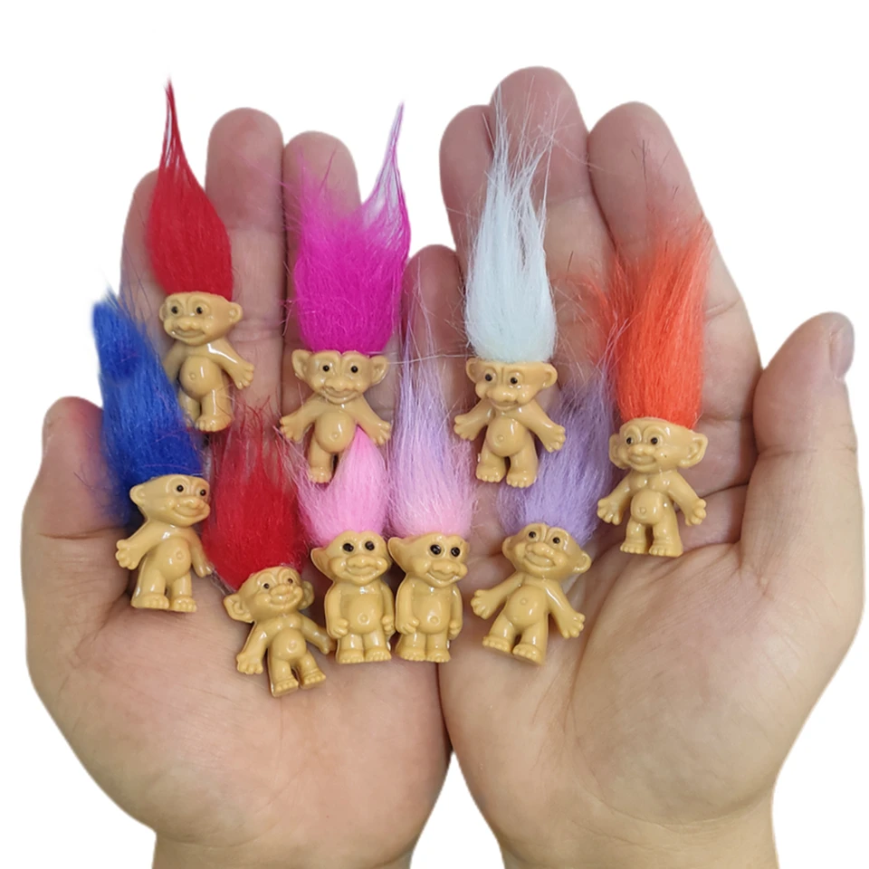 Trolls mini figures hard plastic Dreamworks DWA Lot Of 10 PVC