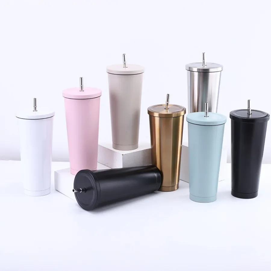 Water Bottle Thermal Mug Stainless Steel Thermos Bottle Thermal Water Bottle Stainless Steel Water Bottle Stainless Steel Cup Stainless Steel Thermos Cup Stainless Steel Thermal Container 500/750ml Stainless Steel Insulated Coffee Mug Tumbler Lid Beer Mug Tea Mugs Vacuum Cup Drinking Cup Straw Travel
