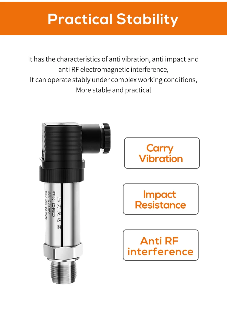 0.5% Pressure Sensor Oil Pressure Transmitter Water Air Gas Pressure Transducer