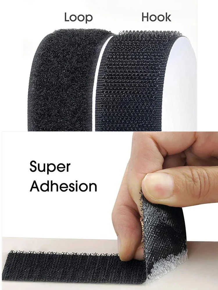 Description Picture 4 of item1/3/5M Strong Self-adhesive Hook and Loop Fastener Tape Magic Nylon Sticker with Glue Velcroing Straps for DIY Craft 20-50MM