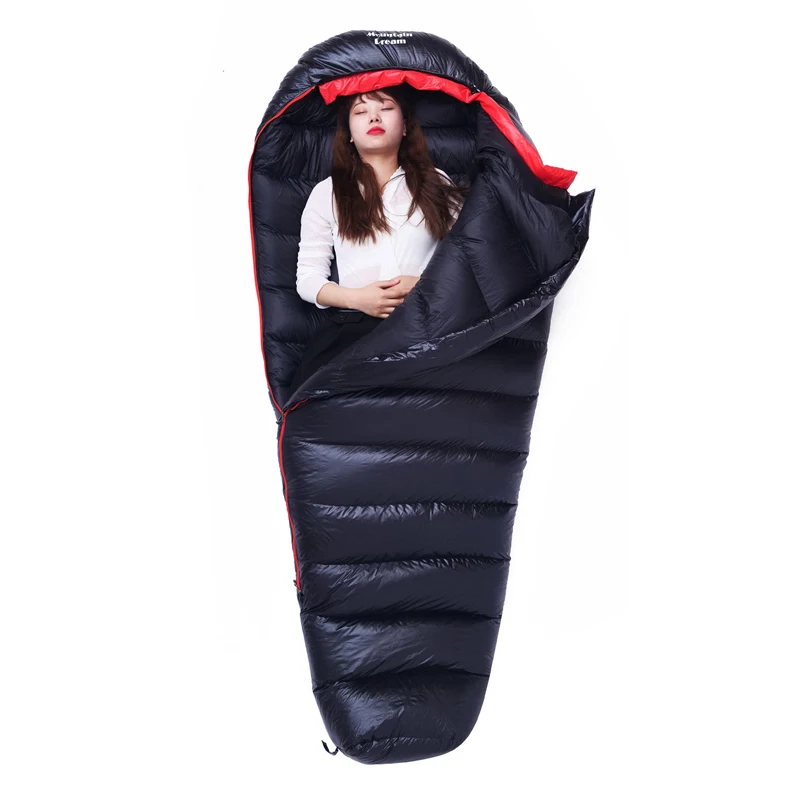 1500g 2000g 2500g Mummy Winter Sleeping Bag Very Warm White Goose Down Filling Can Be Used At-30℃ For Winter Camping Trips sleeping bag survival sleeping bag
