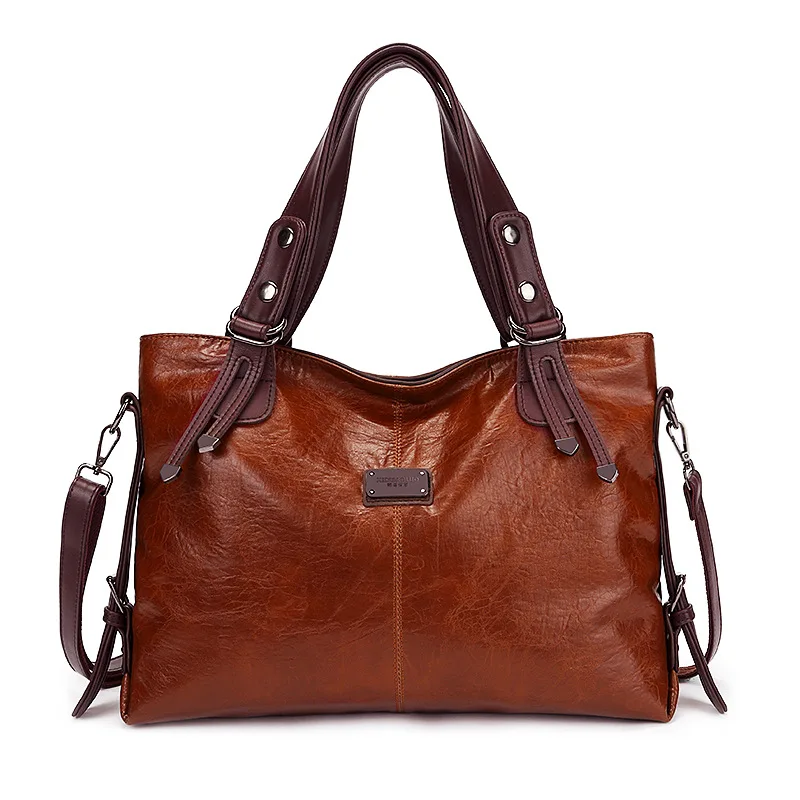 

New Fashion Casual Tote Bag Women Handbags Soft Leather Shoulder Bags Vintage Big Capacity Crossbody Hand Bag For 2023 Ladies
