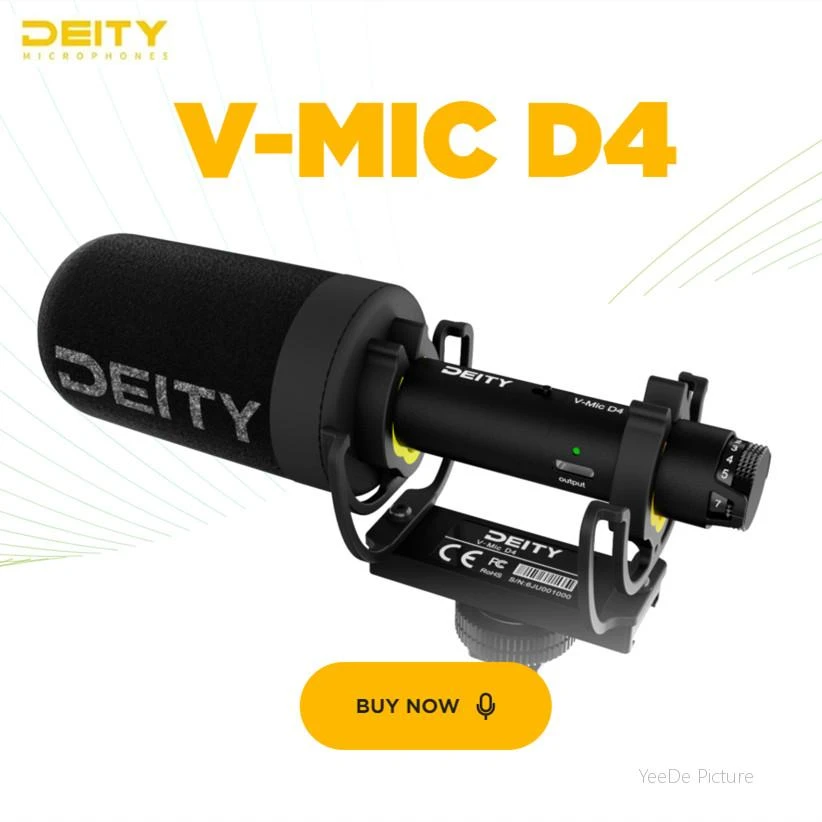 Deity V MIC D4 Super Cardioid Directional Shotgun Microphone Vlogging