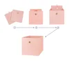 Mainstays Collapsible Quilted Fabric Cube Storage Bins (10.5" x 10.5"), 4 Pack, Pink Blush 4