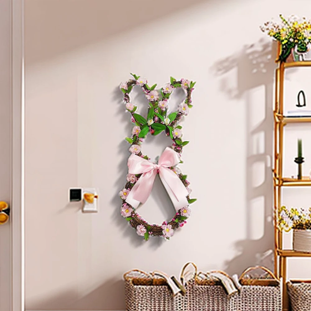 

2024 Пасхальная дверь обруч из ротанга Decor модные уникальные подвесные Artwares для дерева