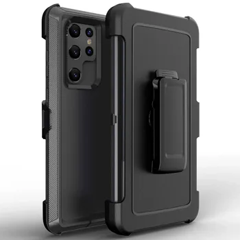3 IN 1 Heavy Duty Armor otter Shockproof box Belt Clip Case For Samsung Galaxy s21 S23 S22 S24Ultra S24Plus 3 IN 1 Phone cases