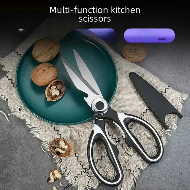 2PCS Stainless Steel Household Multi Purpose Kitchen Scissors Detachable  Magnetic Suction Tube Food Scissors - AliExpress