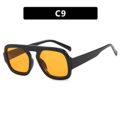Vintage - Inspired Stylish Square Frame Sunglasses - Unisex UV Protection авиатор стиль (C9)