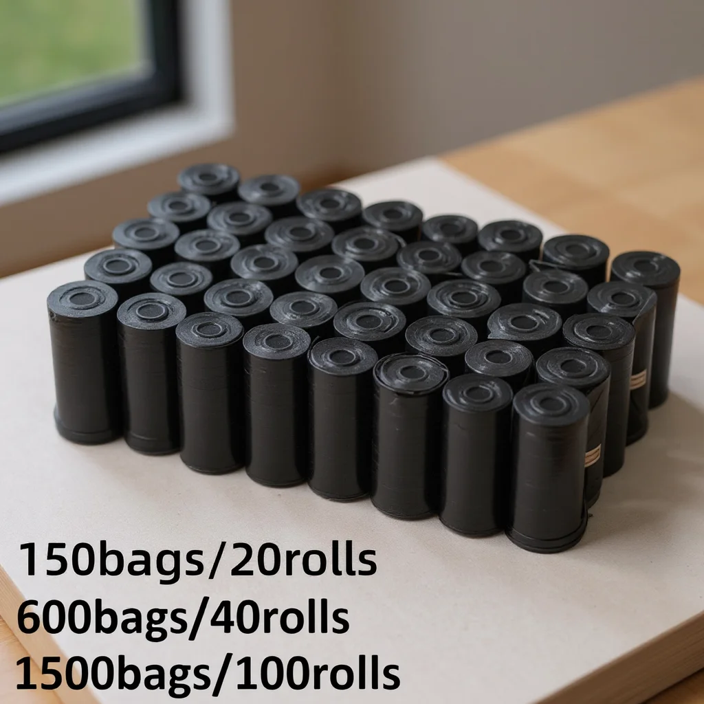 300/1500개 개 똥봉투, 휴대용 애완동물 배설물봉투, 내구성 및 누출 방지 애완동물 쓰레기봉투, 애완동물 청소용품