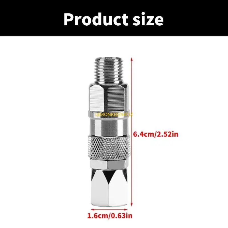 63HA Pack of 2 Sturdy Stainless Steel Airless Sprayer Joint Connectors 1/4 Inch Accessory with Various Paint Sprayers