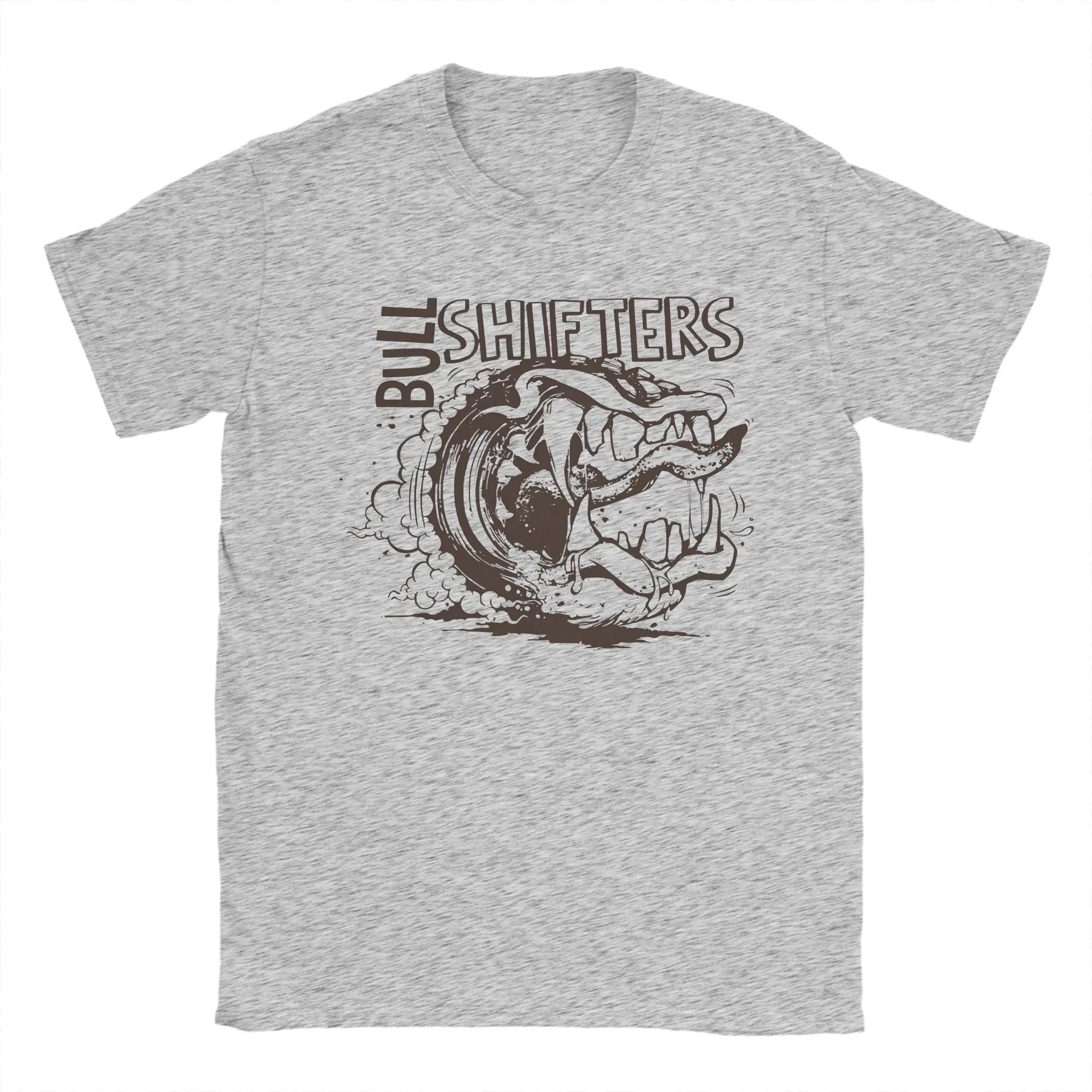 Vintage Bull Shifter Men's Cotton Graphic T-Shirt - Short Sleeve O-Neck Summer Tee